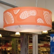 Oranje hanglamp 150cm geleverd aan SMG vriezenveen