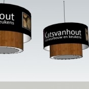 3D foto van Katsvanhout lampenkappen