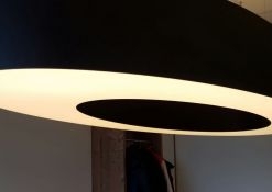 Grote ovale zwarte hanglamp